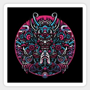 Japanese Demon Hannya Mask Magnet